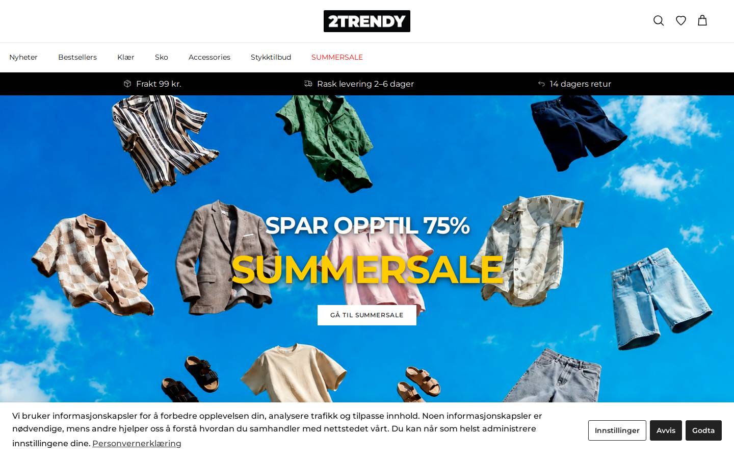 2trendy | Online Fashion Shop homepage screenshot