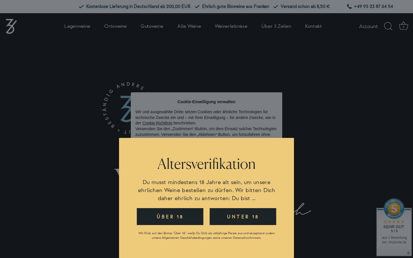 3-zeilen.de homepage screenshot