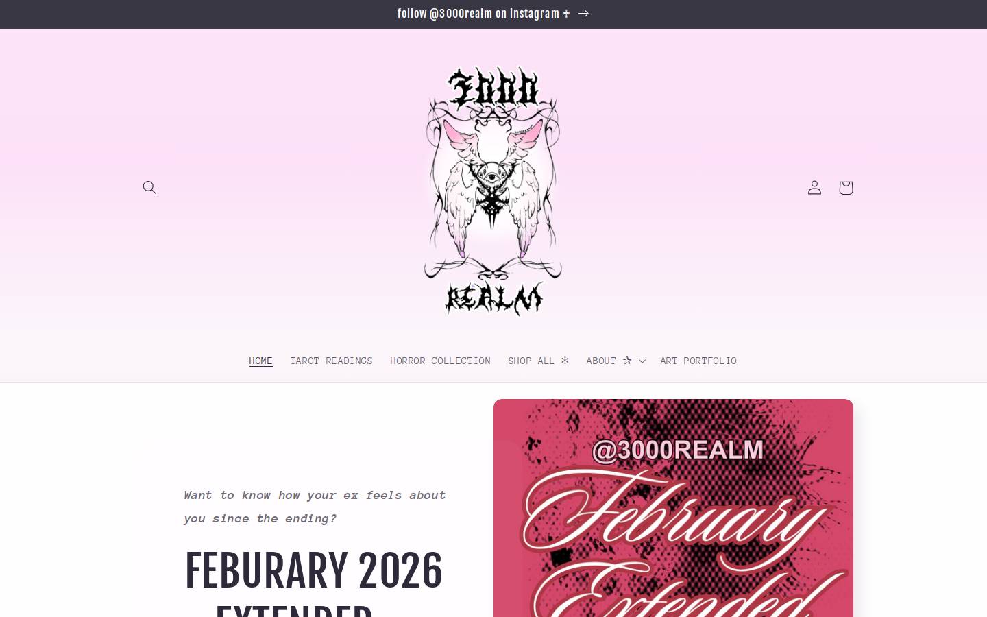 3000realm.com homepage screenshot