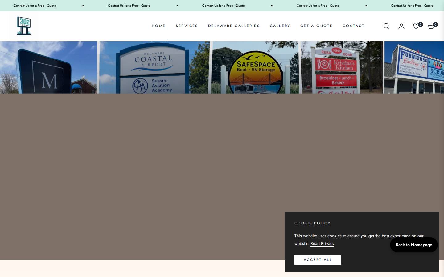 302signs.com homepage screenshot