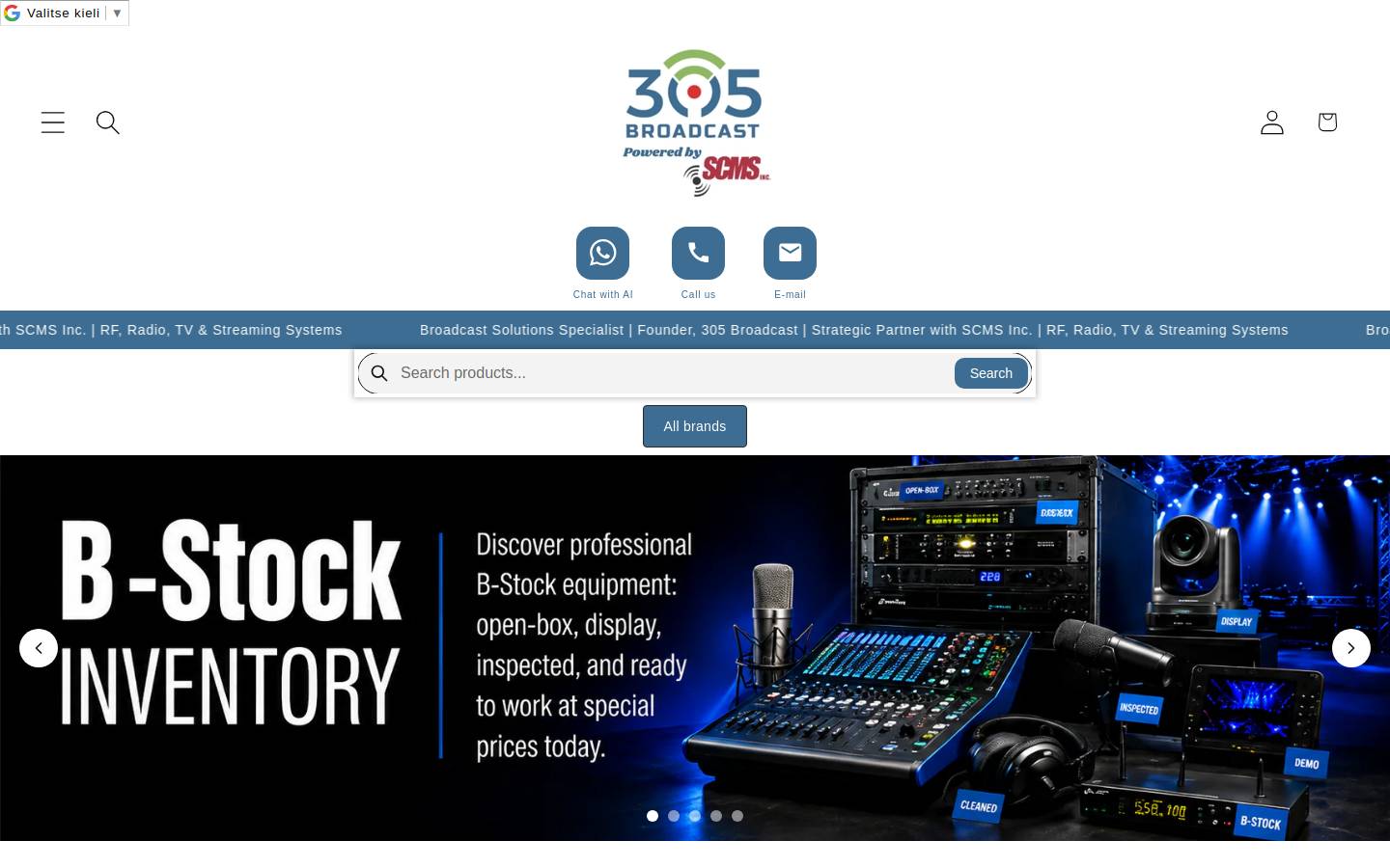 305broadcast.com homepage screenshot