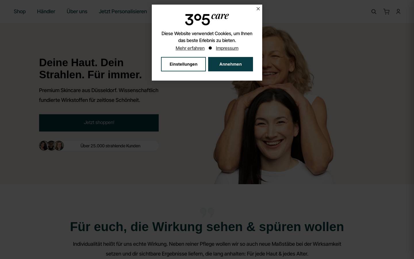 305care homepage screenshot