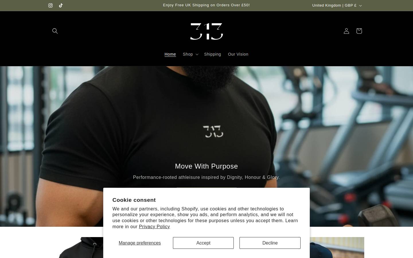 313apparel.shop homepage screenshot
