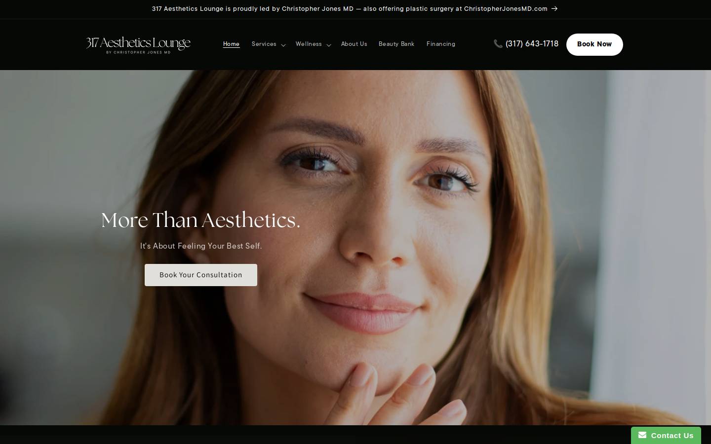 317aesthetics.com homepage screenshot