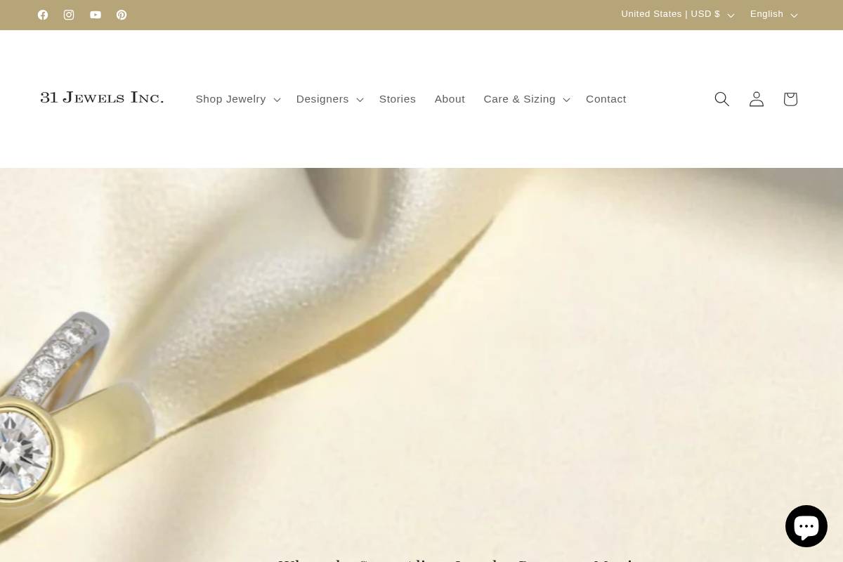 31jewels.net homepage screenshot