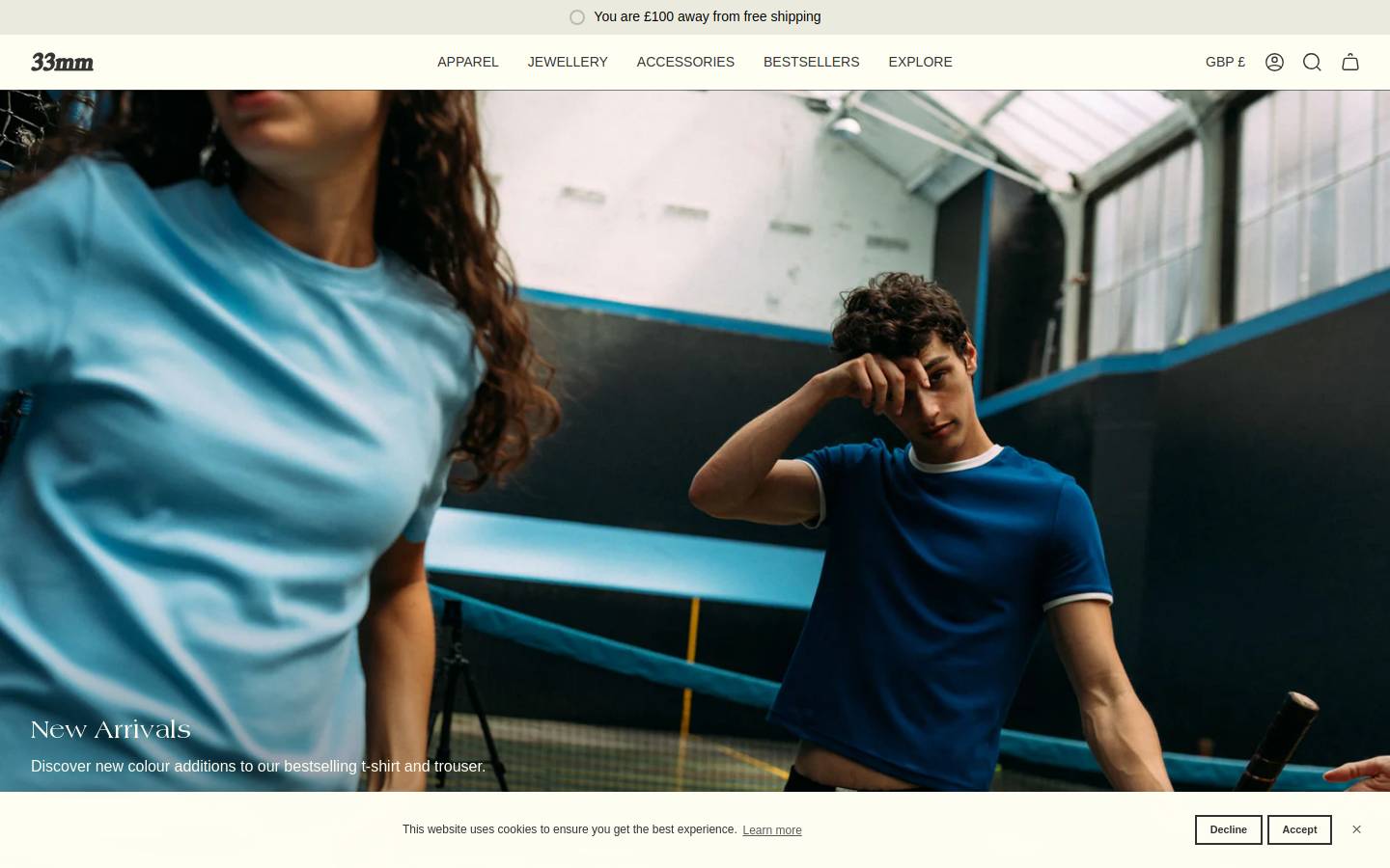 33mm homepage screenshot