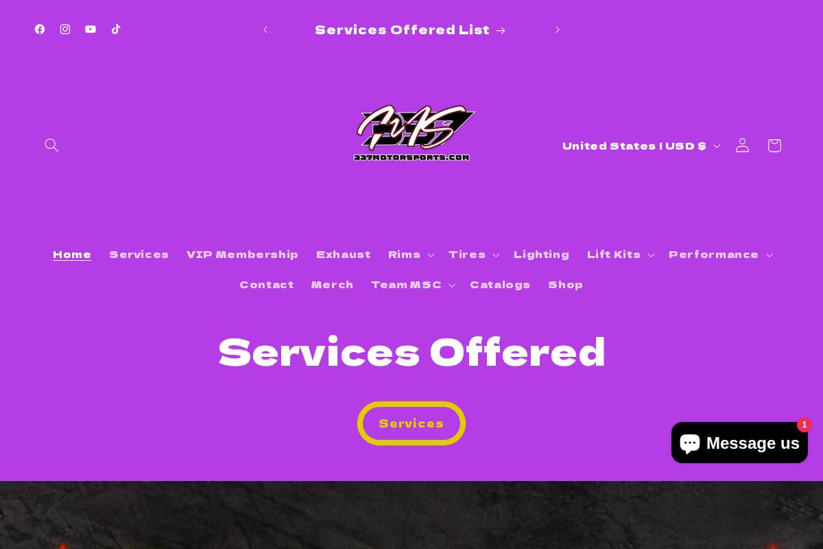 337motorsports.com homepage screenshot