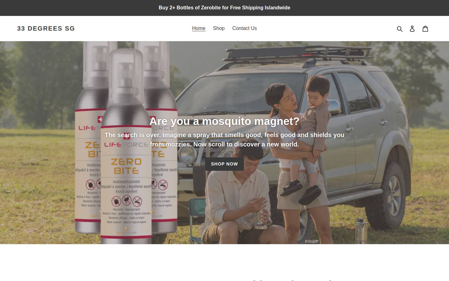 33degrees.sg homepage screenshot
