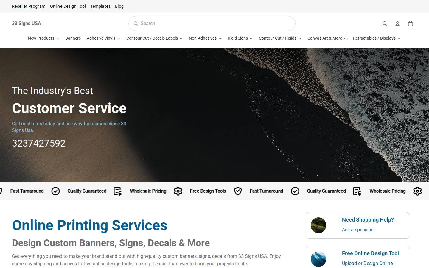33prints.com homepage screenshot