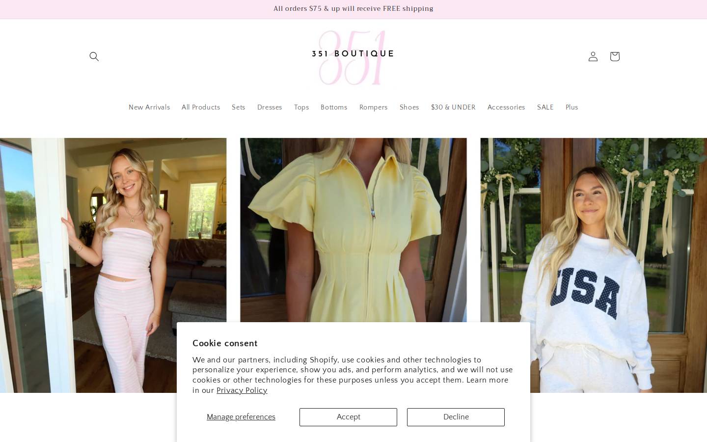 351boutique.com homepage screenshot
