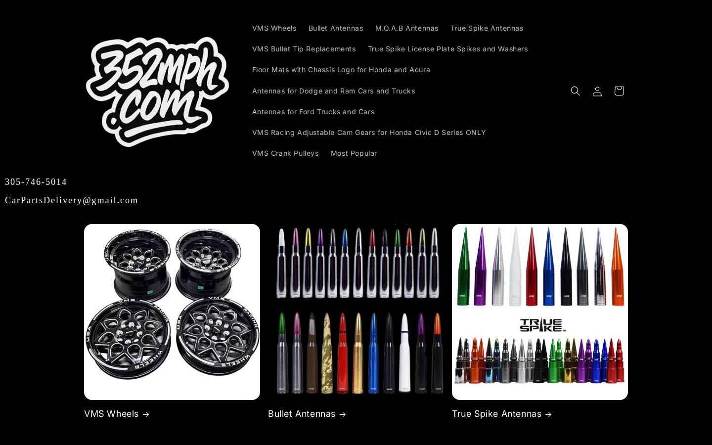 352mph.com homepage screenshot