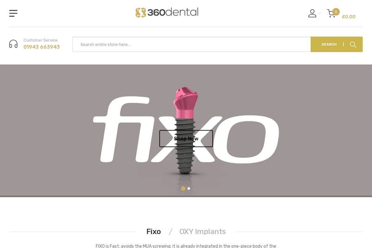 360-dental.co.uk homepage screenshot