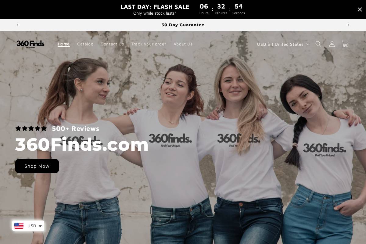 360finds.com homepage screenshot