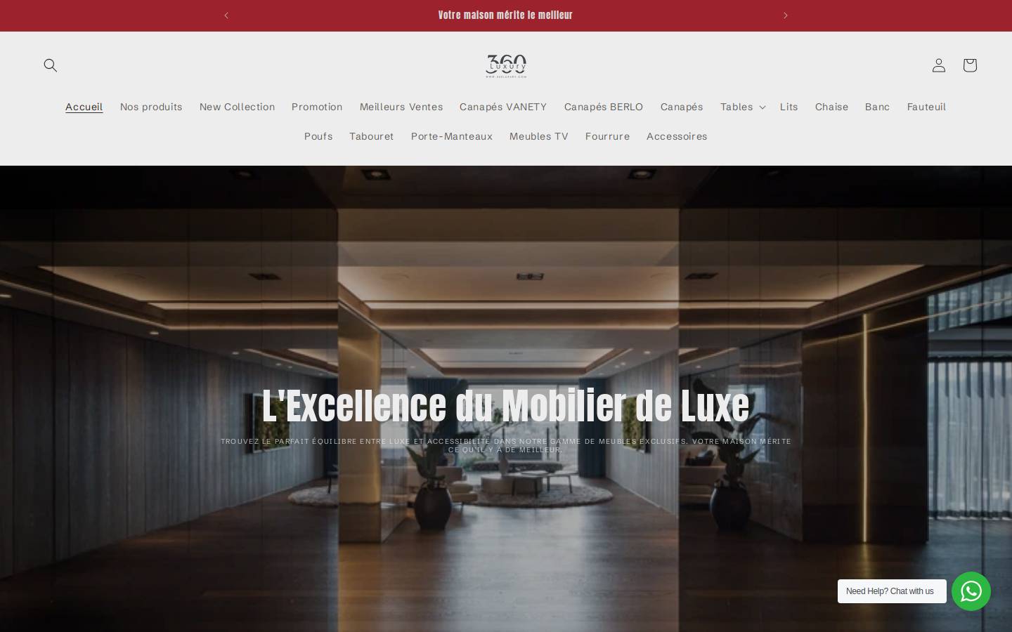 360luxury.ma homepage screenshot