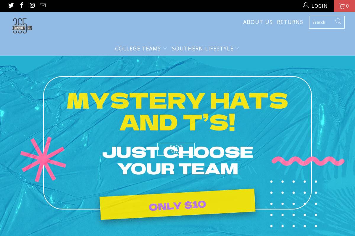 365gameday.com homepage screenshot