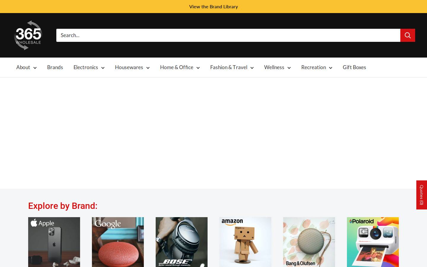 365wholesale.com homepage screenshot