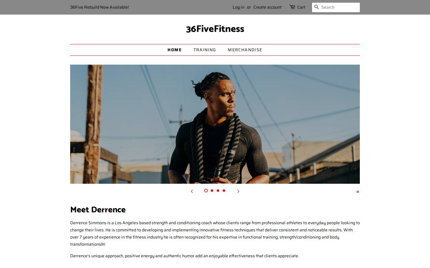 36fivefitness.com homepage screenshot