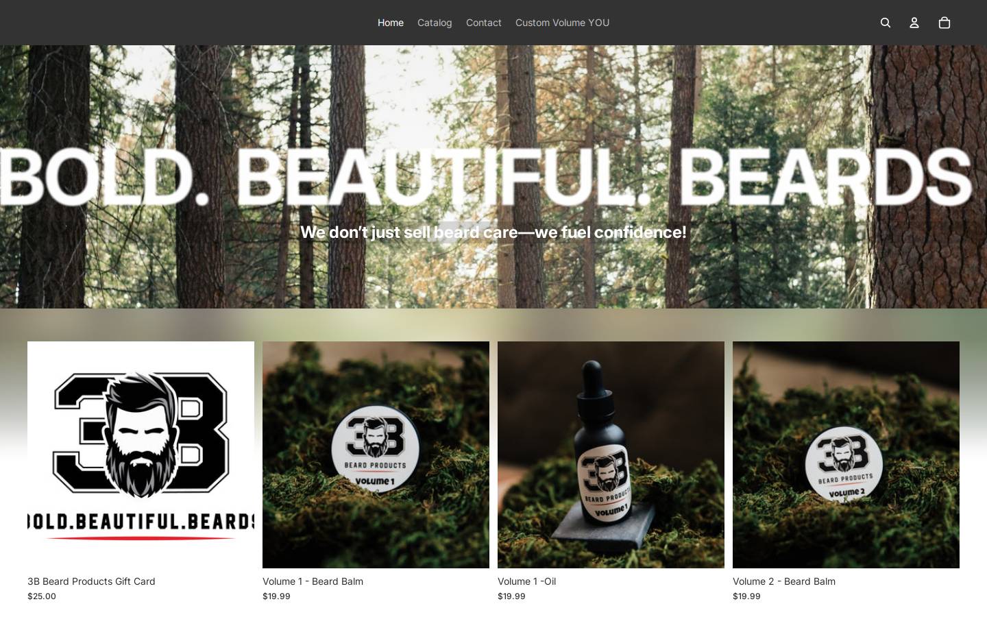 3bbeardproducts.com homepage screenshot