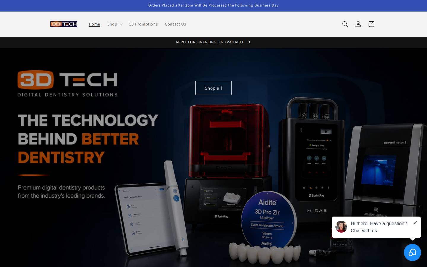 3d-dentaltech.com homepage screenshot