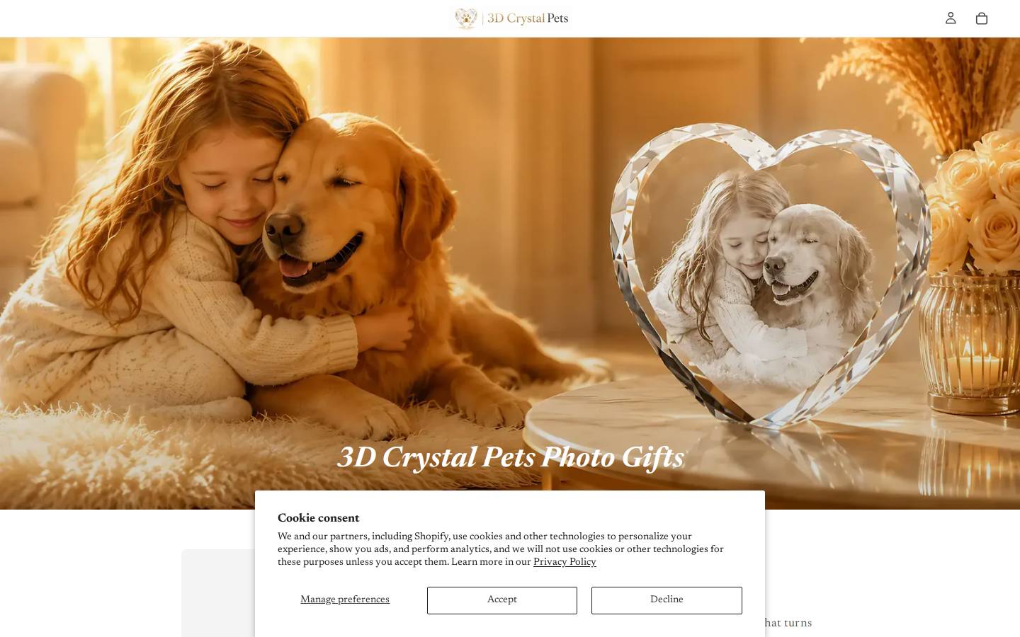 3dcrystalpets.com.au homepage screenshot