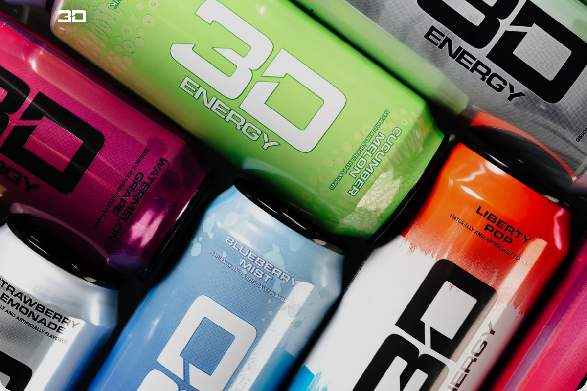 3denergydrinks.com homepage screenshot