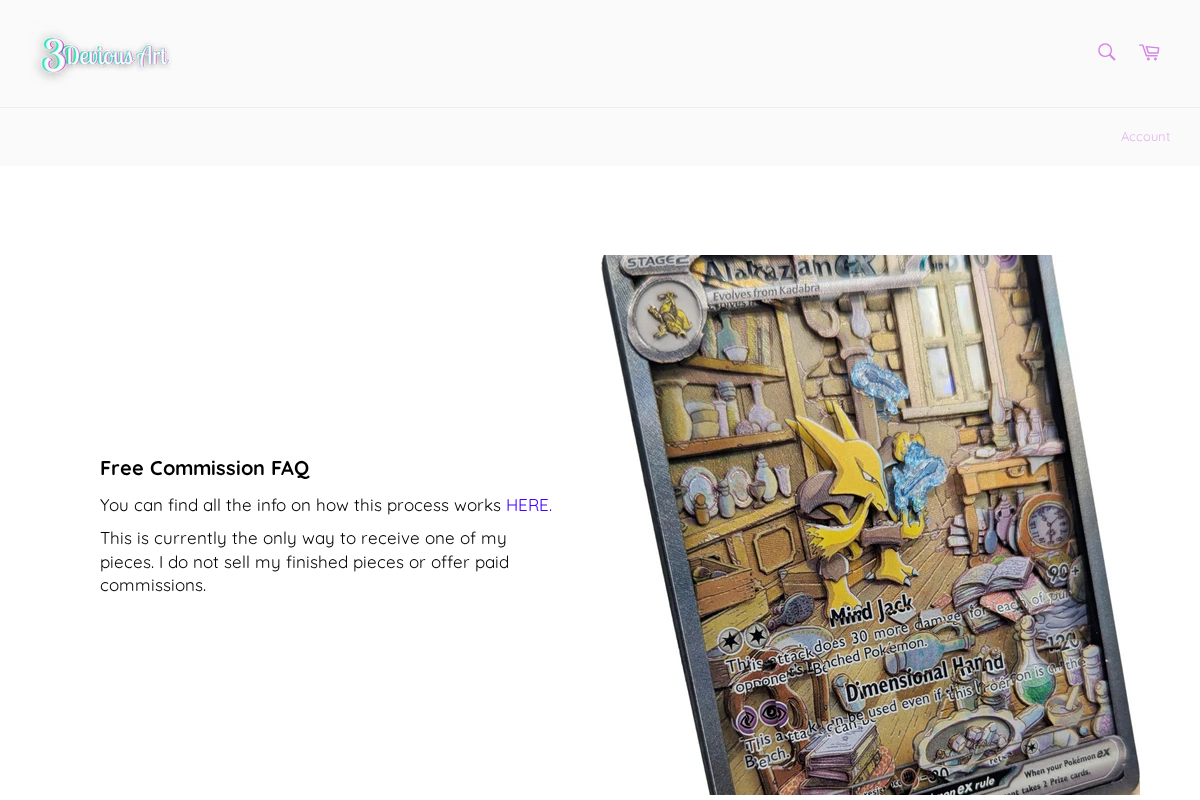 3deviousart.com homepage screenshot