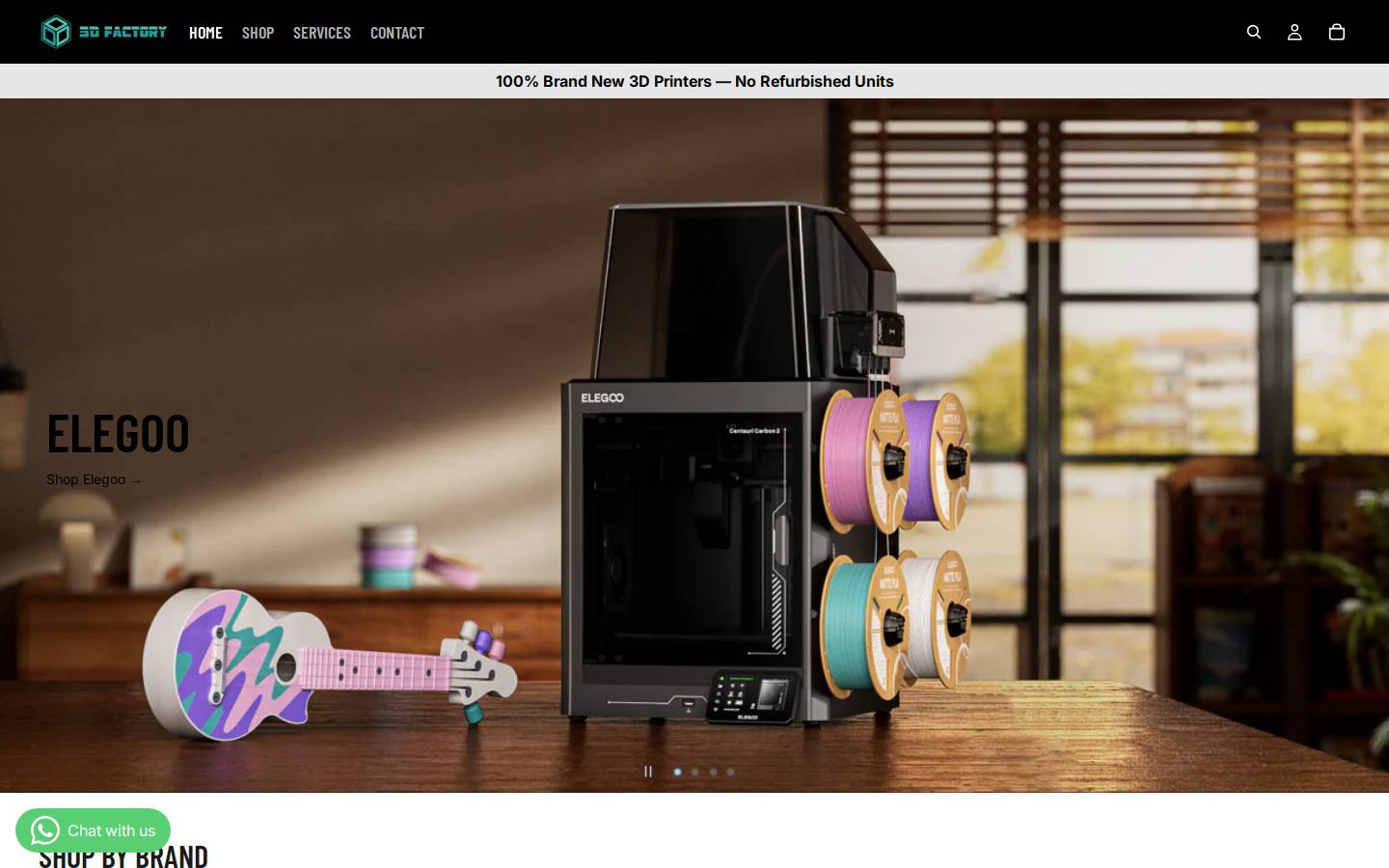 3dfactorylb homepage screenshot