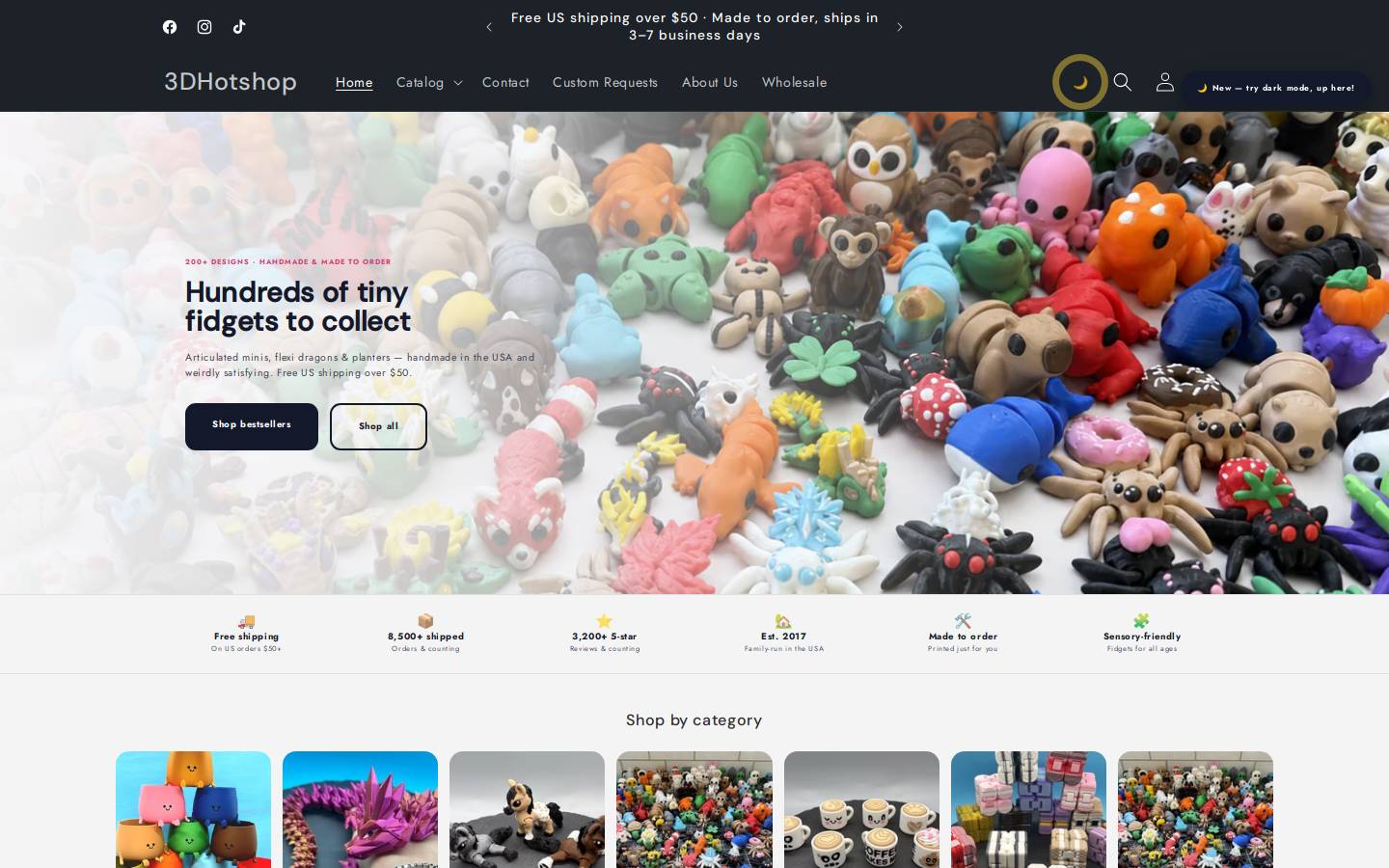 3dhotshop.com homepage screenshot