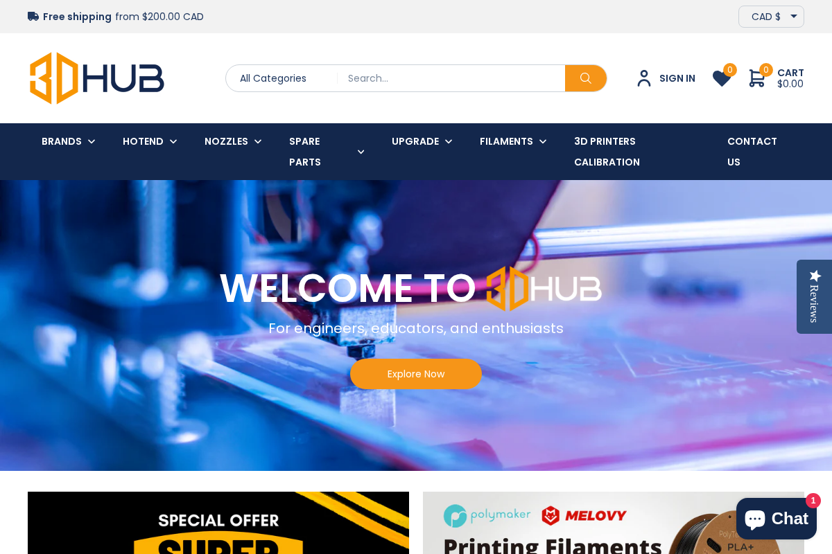 3dhub homepage screenshot