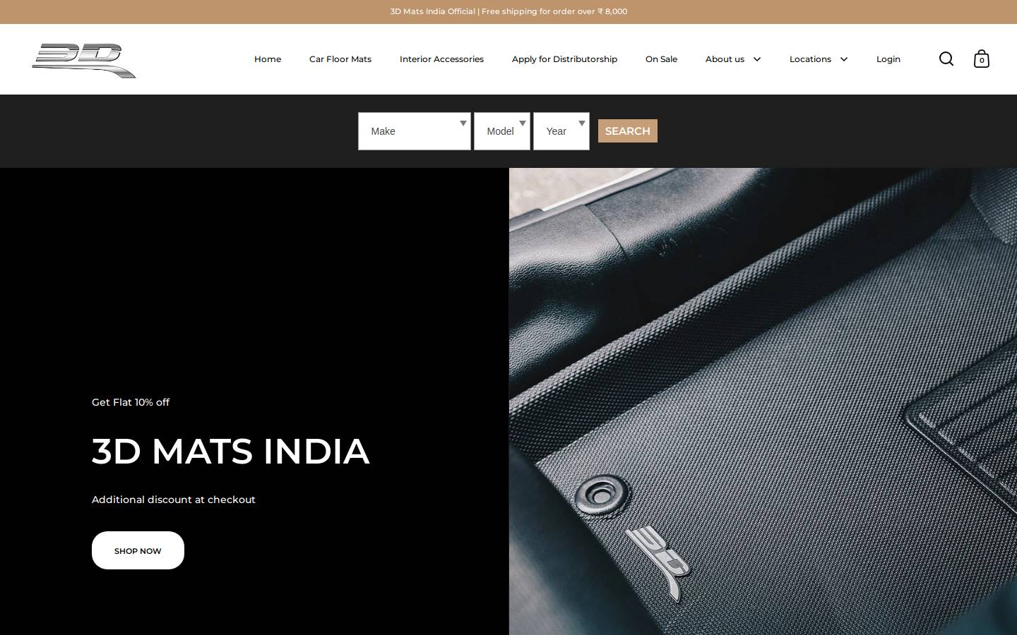 3dmats.in homepage screenshot