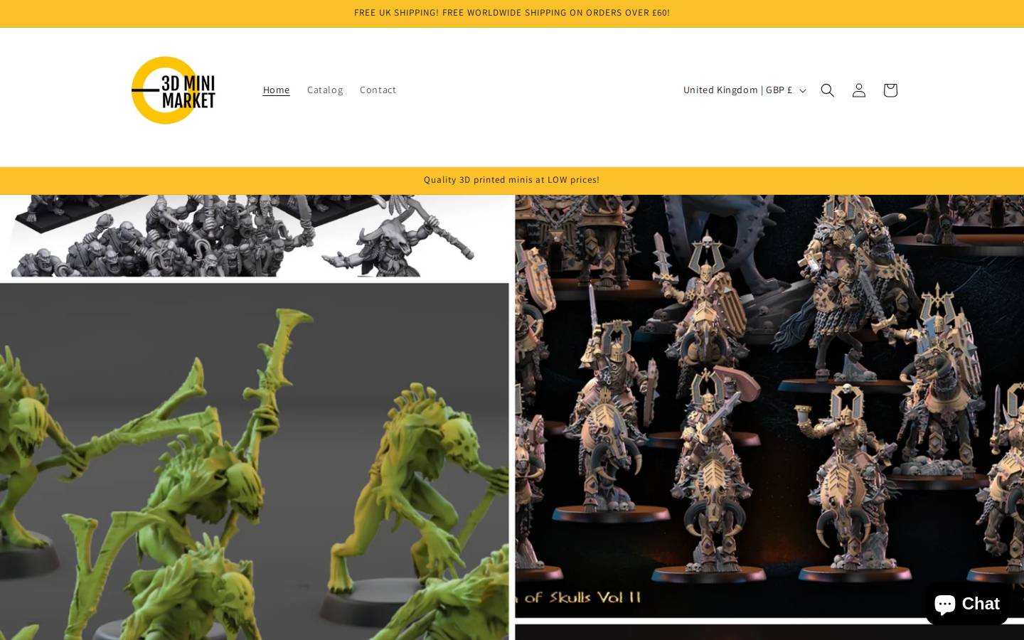 3dminimarket.com homepage screenshot