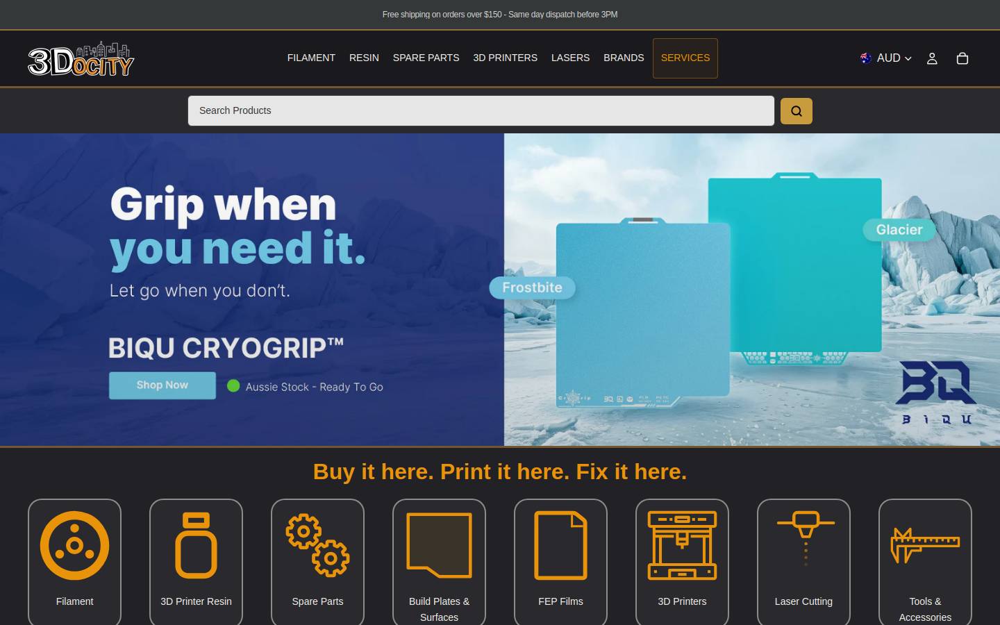 3docity.com homepage screenshot