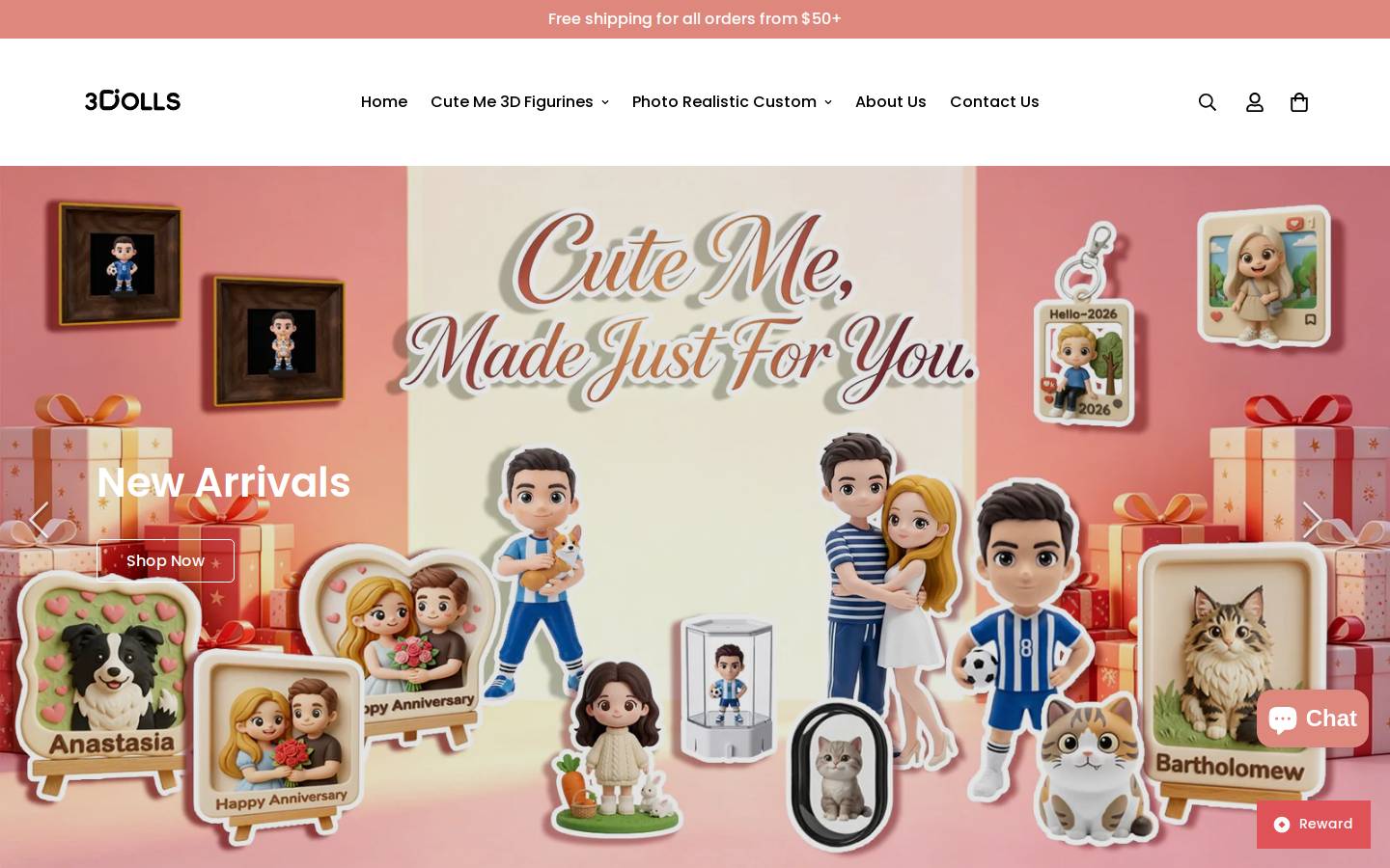 3dolls.com homepage screenshot