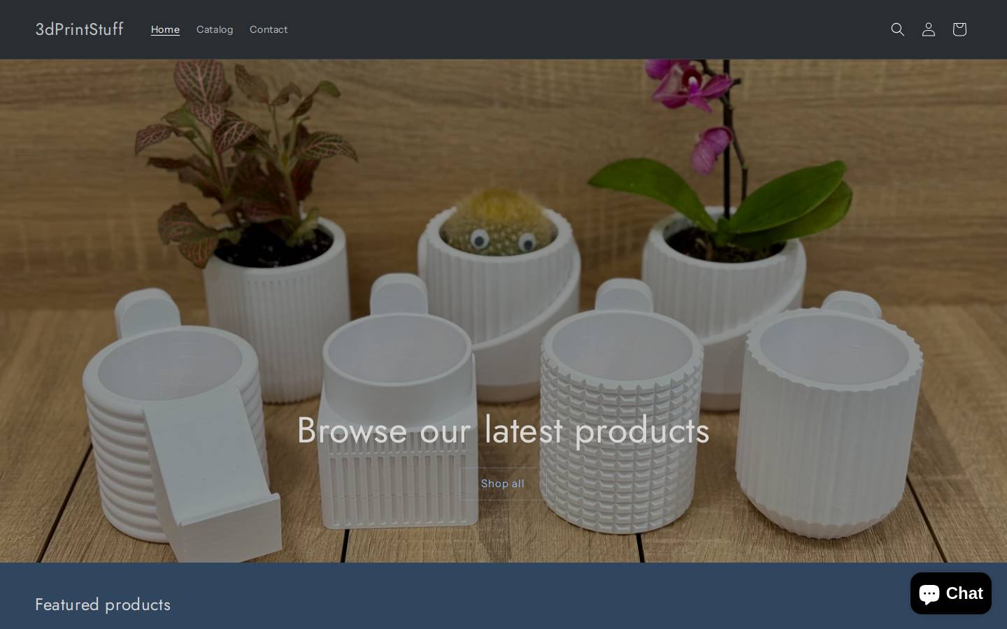 3dprintstuff.store homepage screenshot