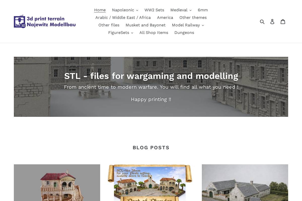 3dprintterrain.de homepage screenshot
