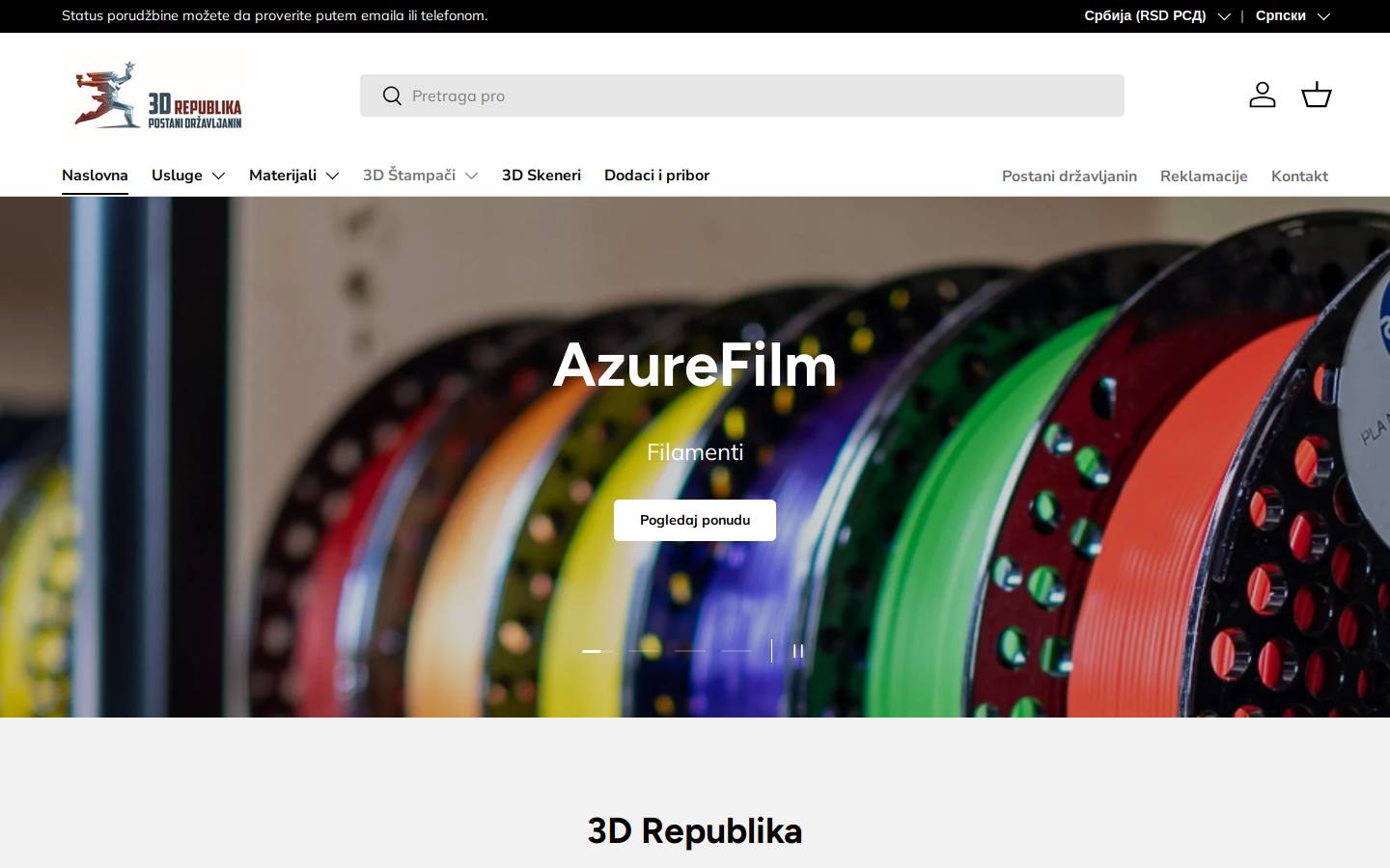 3drepublika.com homepage screenshot