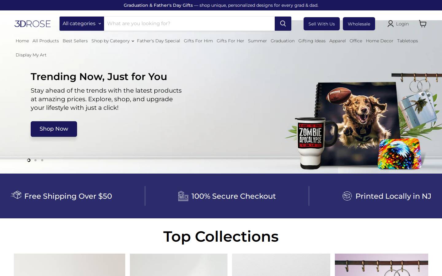 3drose.com homepage screenshot