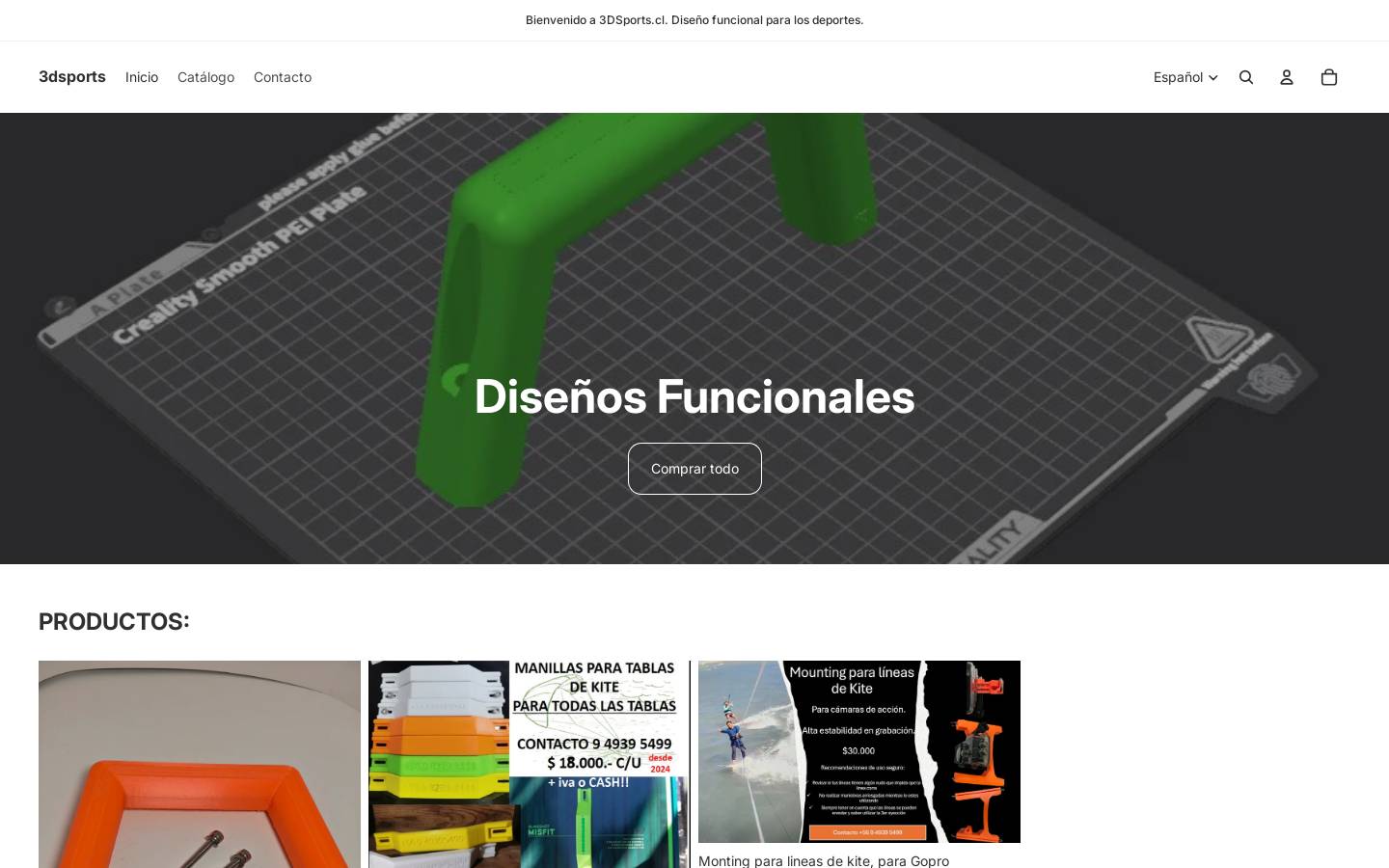 3dsports.cl homepage screenshot