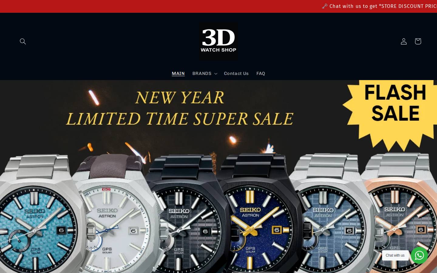 3dwatchshop.com.sg homepage screenshot
