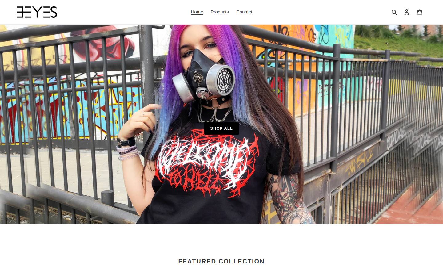 3eyesclothing.com homepage screenshot