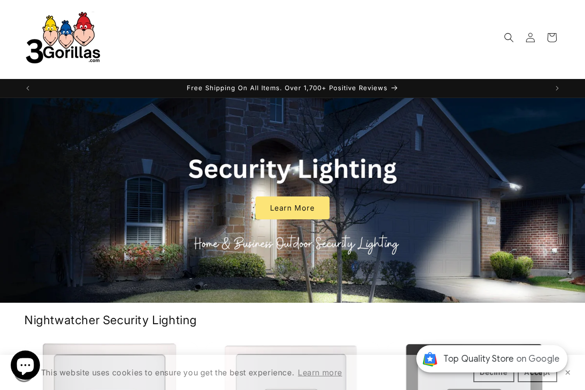 3gorillas.com homepage screenshot