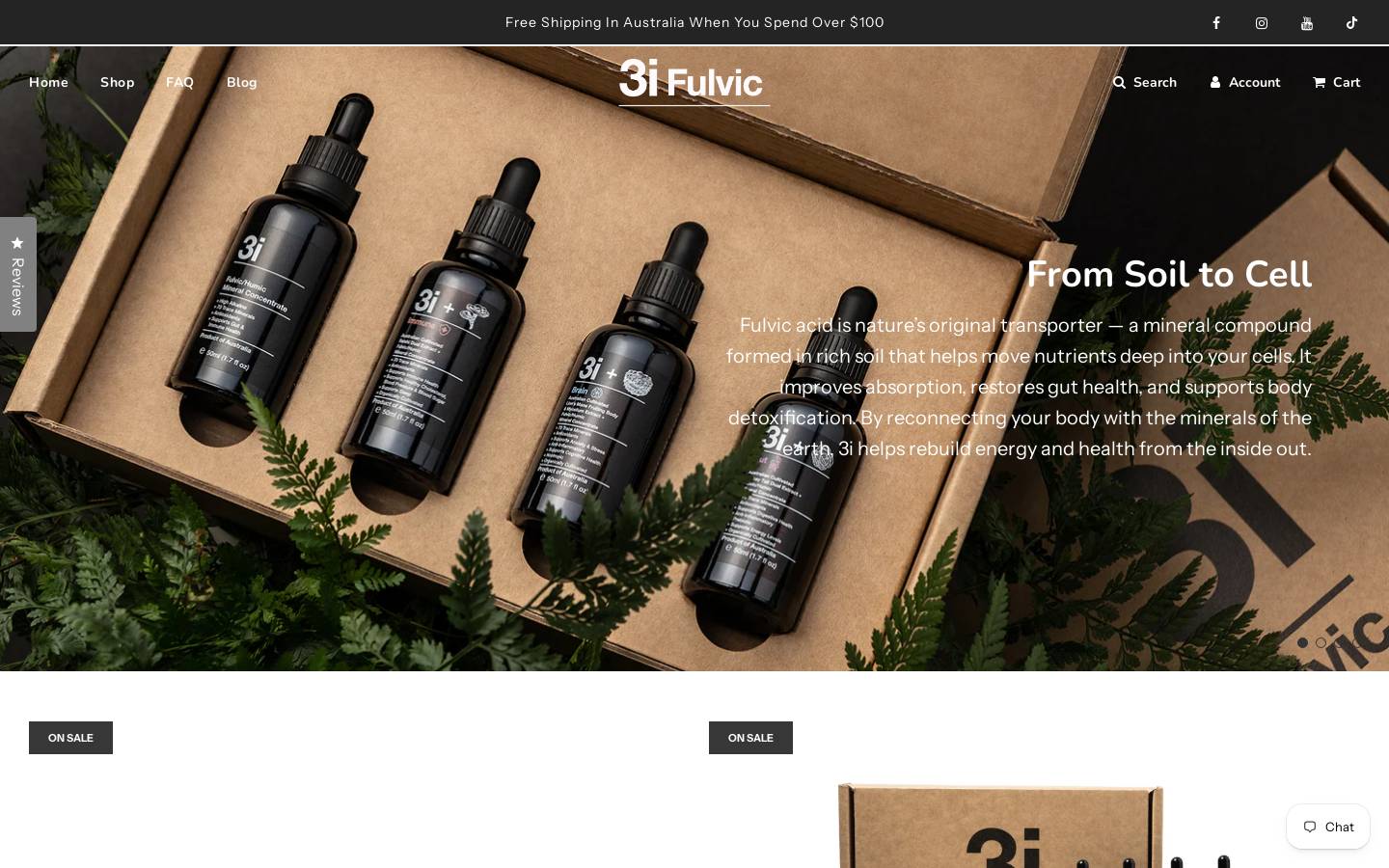 3ifulvic.com homepage screenshot