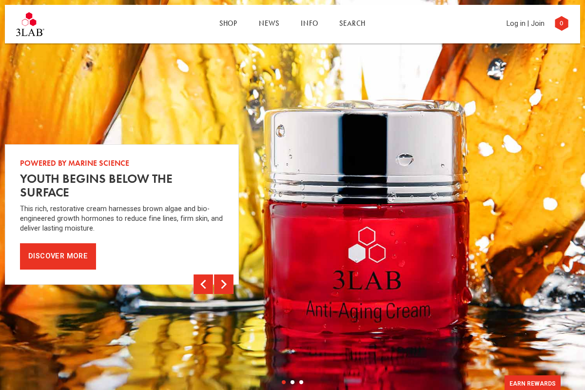 3LAB homepage screenshot