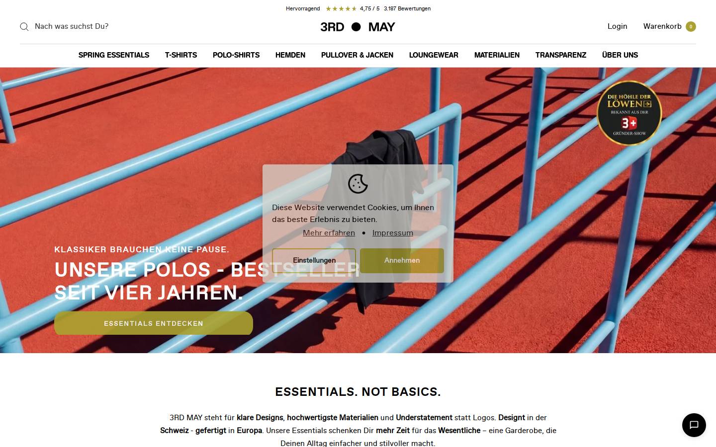 3mayofficial.ch homepage screenshot