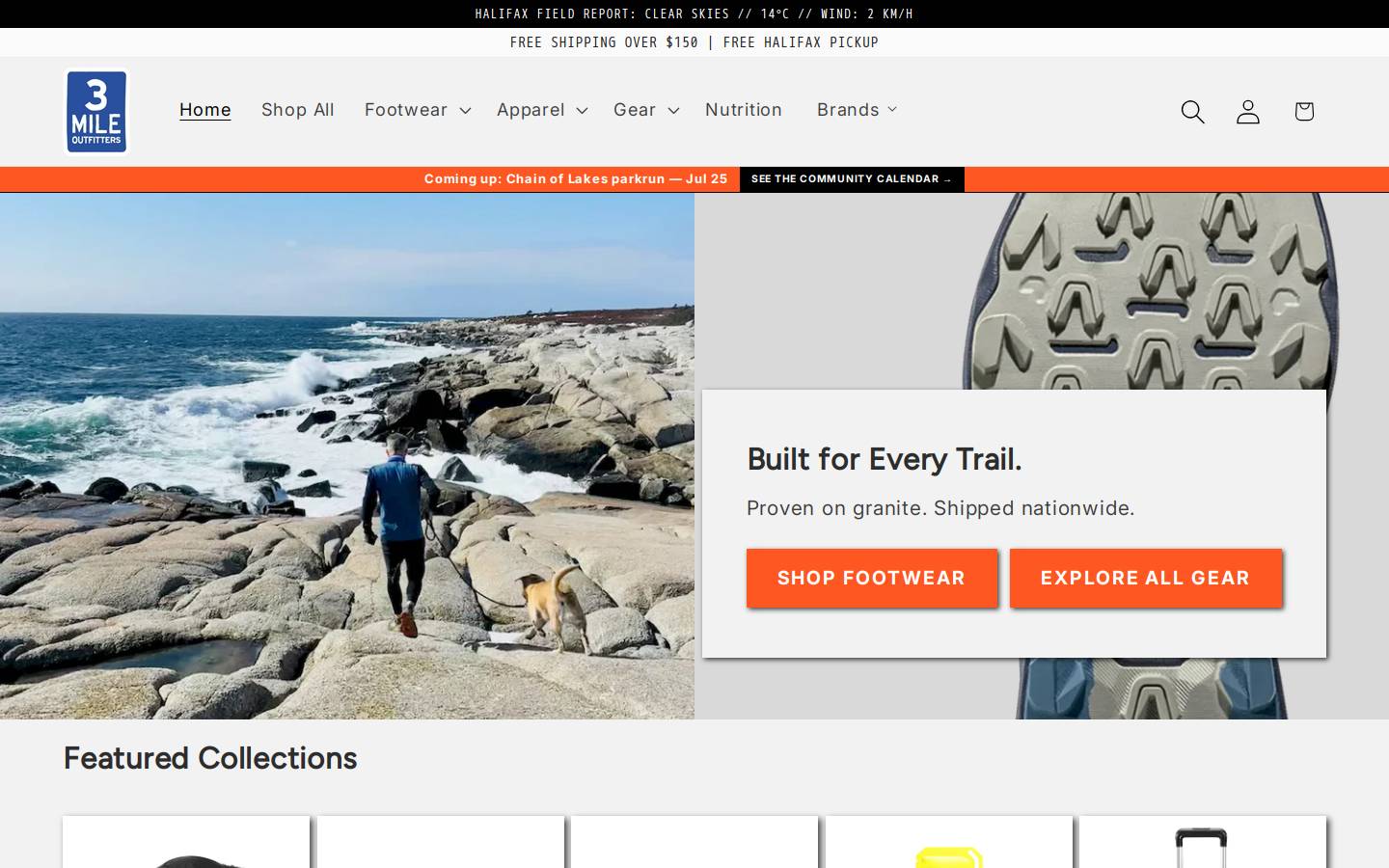 3mile.ca homepage screenshot
