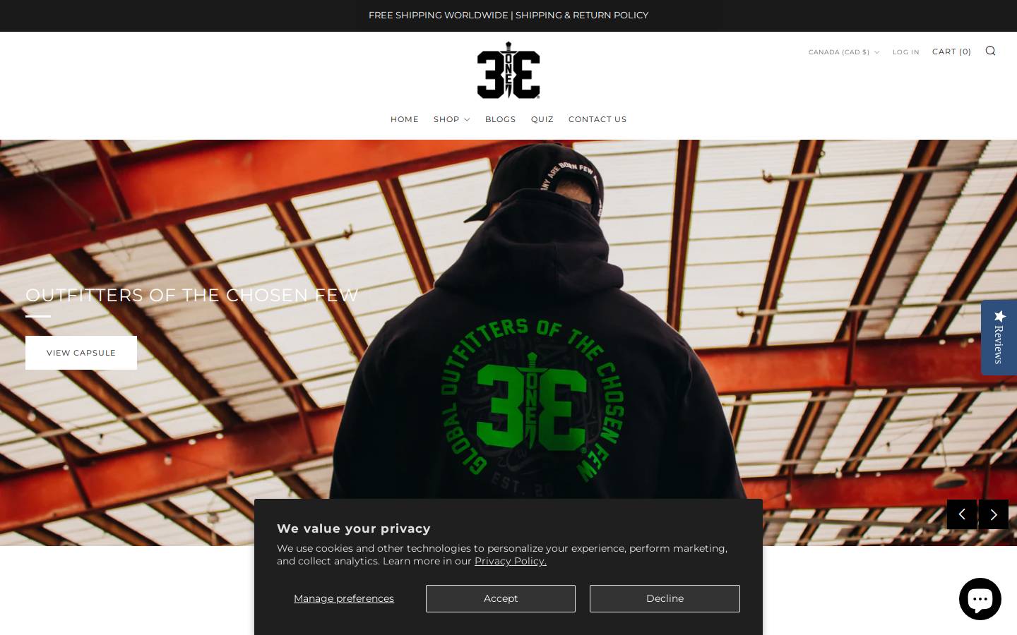 3one3.ca homepage screenshot