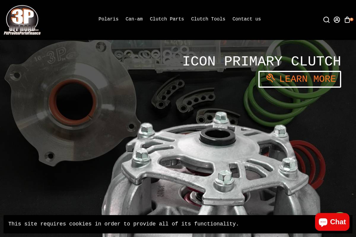 3pclutching.com homepage screenshot