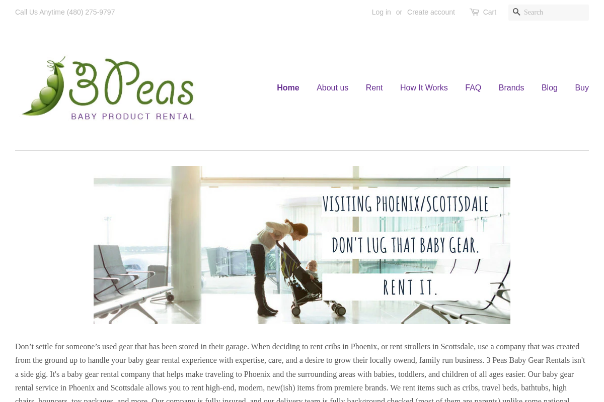 3peasbabygear.com homepage screenshot