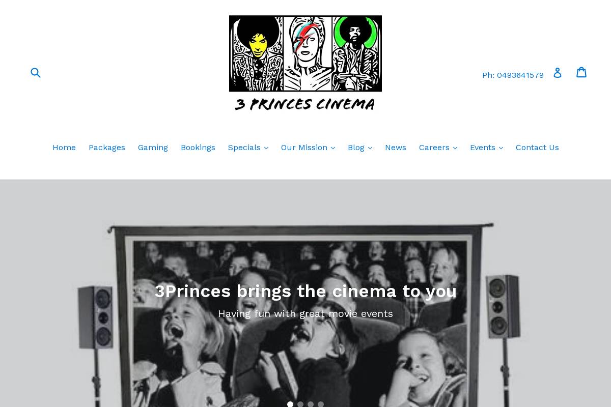 3princes.com.au homepage screenshot