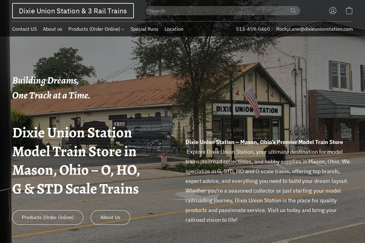 3railtrains.com homepage screenshot